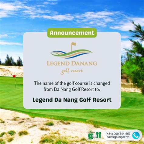 Da Nang Golf Resort Announcement For Change Name To Legend Da Nang