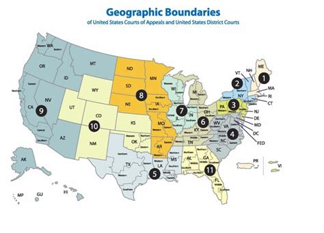 Federal Judicial Districts Map