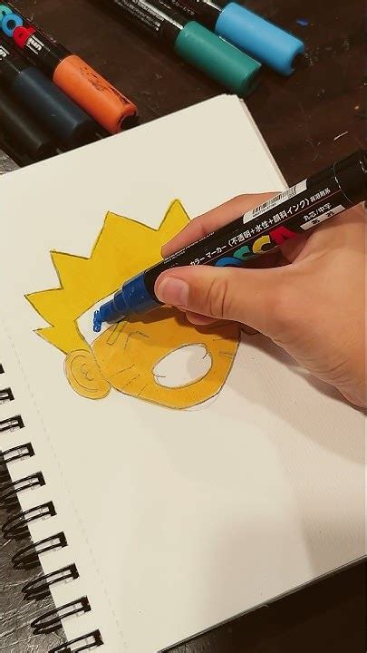 Drawing Naruto With Posca Markers Shorts Youtube