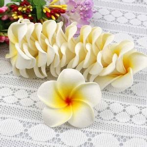 2 36 20pcs Lot Foam Hawaiian Frangipani Artificial Plumeria Flower