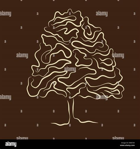 Stylized Tree Silhouette Stock Vector Image Art Alamy