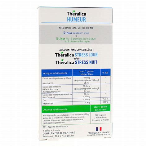 THERALICA Humeur gélules boîte de 30 gélules Parapharmacie Prado Mermoz