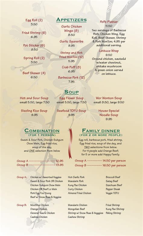 Grand Garden Chinese Restaurant - Menu - Grand Garden Chinese Cuisine