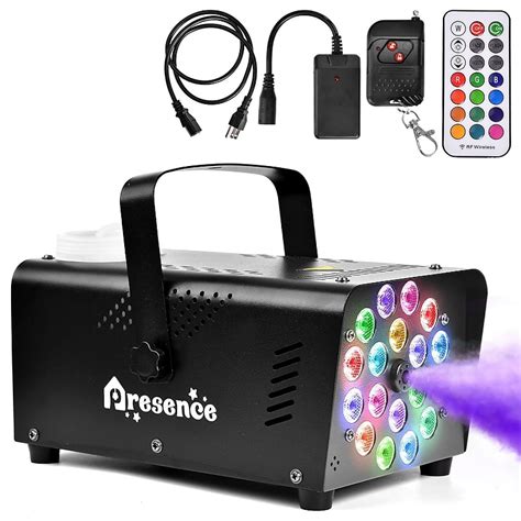 Fog Machine With 18 Led Lights, Portable 500W High Power | Reverb