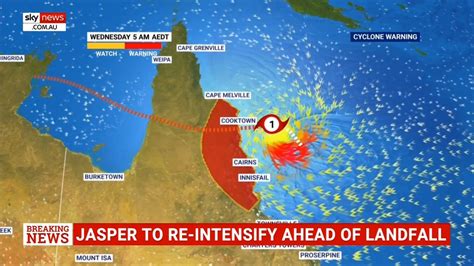 Tropical Cyclone Jasper Edging Closer To Queensland Coastline Sky