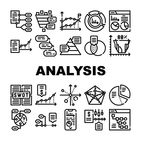 Premium Vector Data Analysis Diagram Collection Icons Set Vector