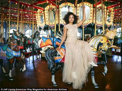 Tessa Thompson Glams Up In Nude Chiffon Gown On Carousel Daily Mail Online