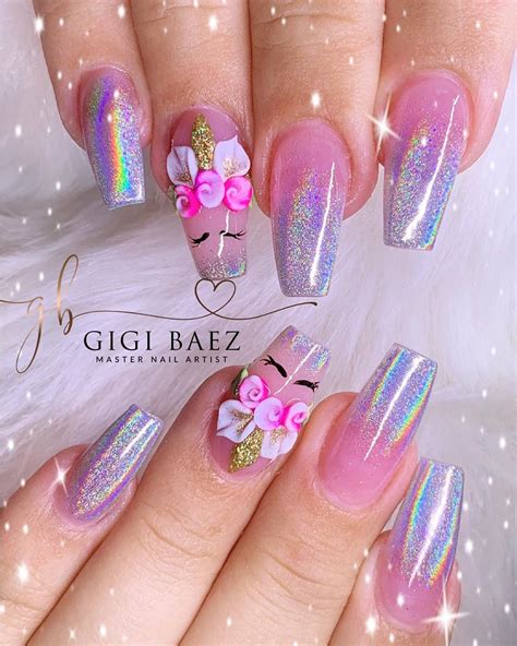 Unicorn Acrylic Nails 50 Stunning Acrylic Nail Ideas To Express Your