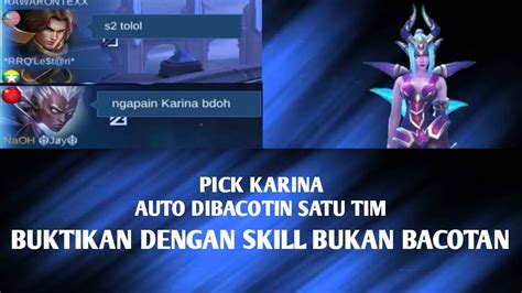 Pick Karina Auto Dibacotin Satu Tim Publik Bacot Memang Gitu Yaa