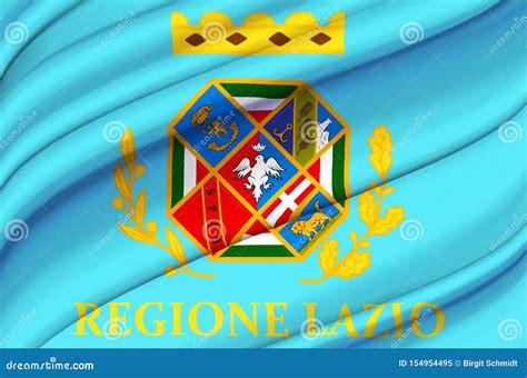 Lazio Waving Flag Illustration Stock Illustration Illustration Of