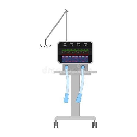 The Device For Artificial Ventilation Of The Lungs Cpap Stock Vector