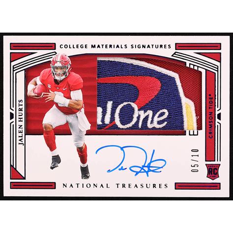 Jalen Hurts Panini National Treasures Collegiate College