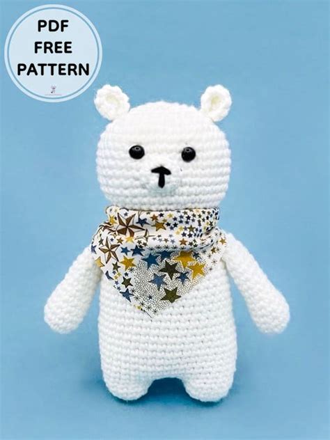 Easy Crochet Polar Bear PDF Amigurumi Free Pattern 500 PDF Passo A