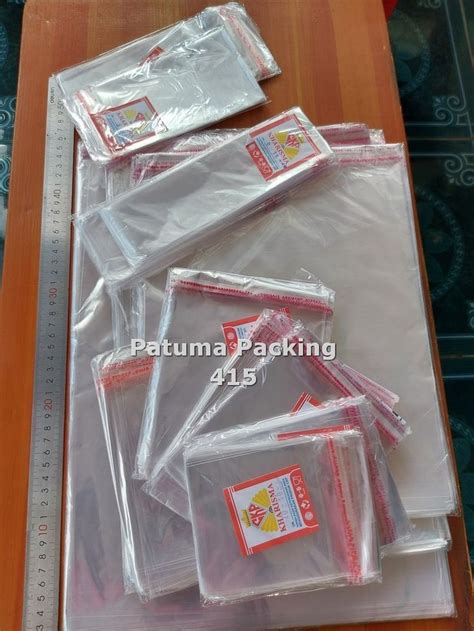 Plastik Opp Bening Lem Perekat Untuk Bungkus Baju Roti Souvenir