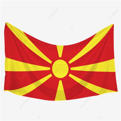 Flag Of North Macedonia Macedonia Flag Mockup PNG Transparent