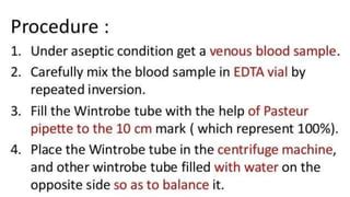 Packed Cell Volume Physiology PPT