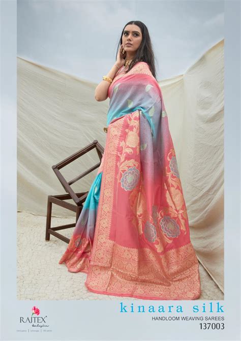 Rajtex Sarees Kinaara Silk Designer Handloom Weaving Silk Sarees