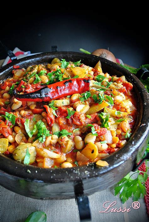 Постен боб с печени чушки на сач / Beans with roasted peppers sach ...