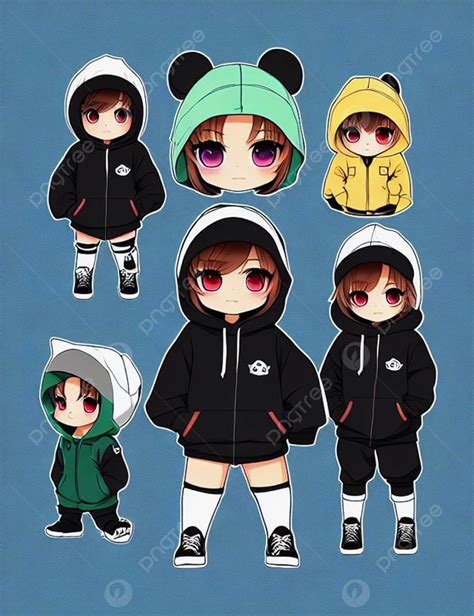 Anime Chibi Wearing Hoodie