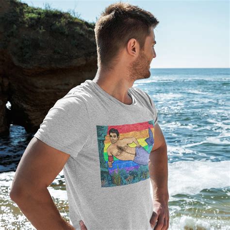 Gay Merman Under The Sea Adult T Shirt Etsy