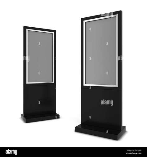 Two lcd displays. 3d illustration isolated on white background Stock ...