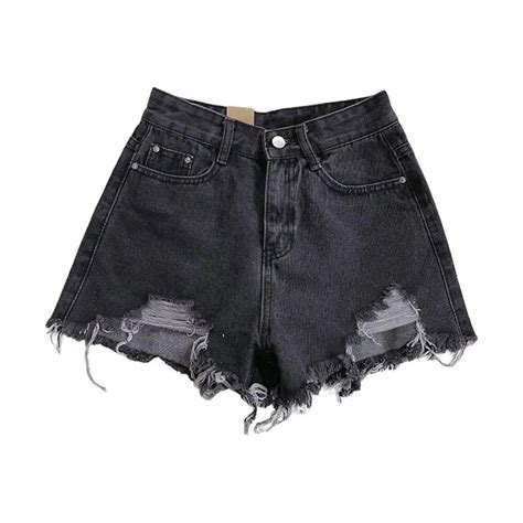 Gzhlonkima Denim Pants High Waist Denim Shorts Women Summer Pocket