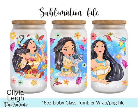 Princess Pocahontas Sublimation Wrap Png File Digital Download Etsy