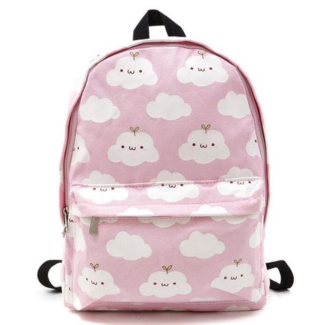 Cute Cartoon Clouds Printing Harajuku Backpack Se8232 Sky Pinl Kawaii