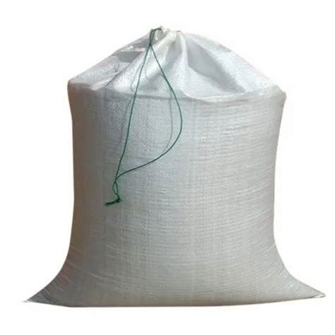 Rectangular White Pp Woven Bag For Packaging Storage Capacity Kg