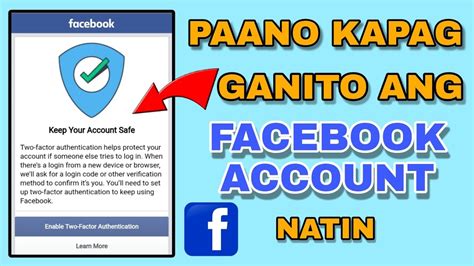 Paano Ayosin Ang Facebook Account Kapag Ganito Enable Two Factor