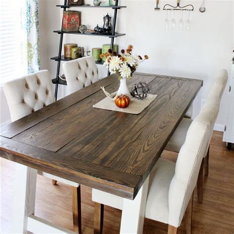 DIY Farmhouse Style Dining Table | Domestically Creative