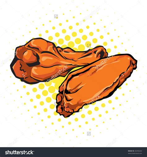 Fried chicken wings clipart - Clipground