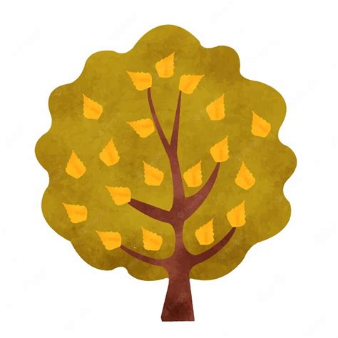 Premium Vector | Green single tree watercolor.