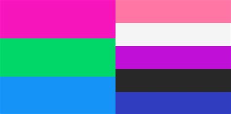 I Created This Polysexual Genderfluid Flag Well I Just Combined The Two Images Together Lol