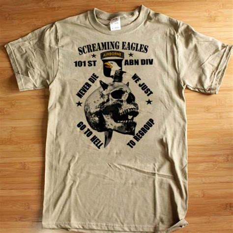 101 Airborne T Shirt Us Army Screaming Eagle Us Armed Force Cotton Tee