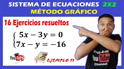 🎯👉 16 Ejercicios De Sistema De Ecuaciones 2x2 Método Gráfico 💥 Súper