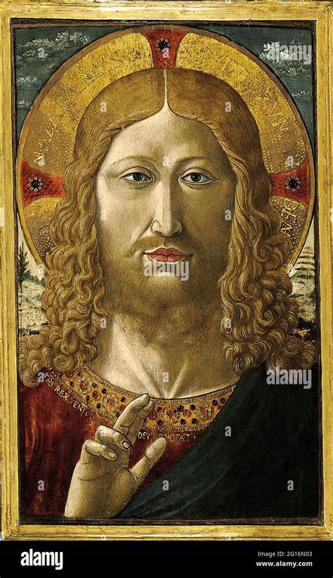 Benozzo Gozzoli Christ Blessing Stock Photo Alamy