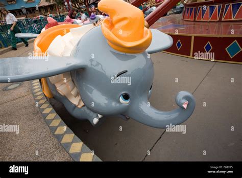 Dumbo the Flying Elephant is a ride at Disney World's Magic Kingdom in Orlando, Florida Stock ...