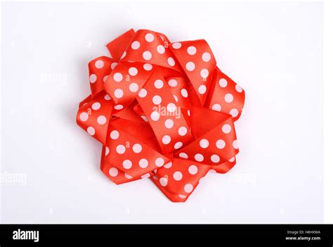 Red Decoration bow ribon flower Isolated on white background Stock ...