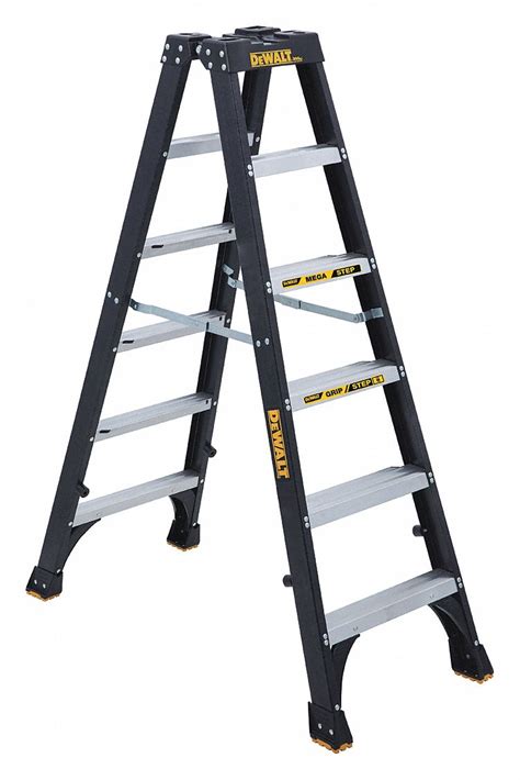 Dewalt 6 Ft 300 Lb Load Capacity Fiberglass Twin Stepladder 32tm03 Dxl3030 06 Grainger