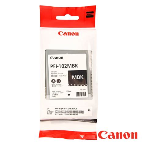 Tinta Canon Pfi Mbk Negro Mate Ipf Ipf Lym Digital