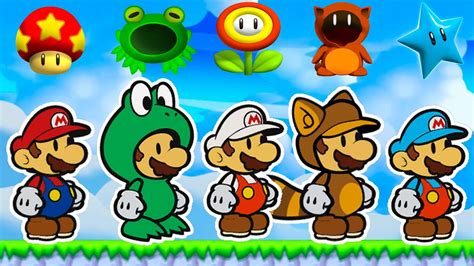 Playable Paper Mario All Power Ups In New Super Mario Bros Wii Youtube