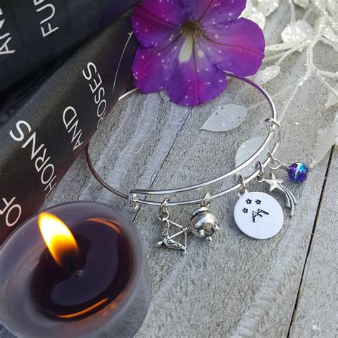 Acotar Charm Bracelet Acomaf Acowar Feyre And Rhysand Inner Etsy