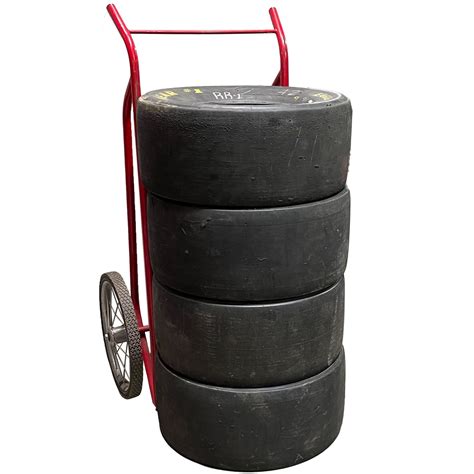 Nascar Tire Cart 2 Wheel Red Air Designs