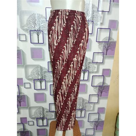 Jual Rok Plisket Batik Panjang Rok Prisket Batik Jumbo Motif Lereng