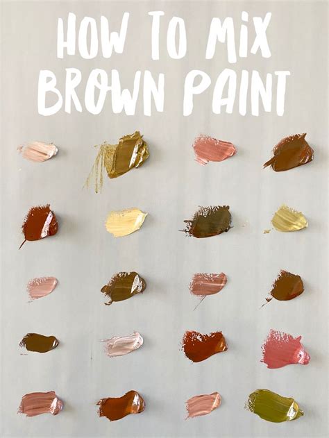 How To Make Brown Mix Brown Paint With The Color Wheel Color Mixing Guide How To Make Brown