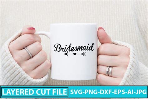 Bridesmaid SVG Cut File Graphic By DesignMedia Creative Fabrica