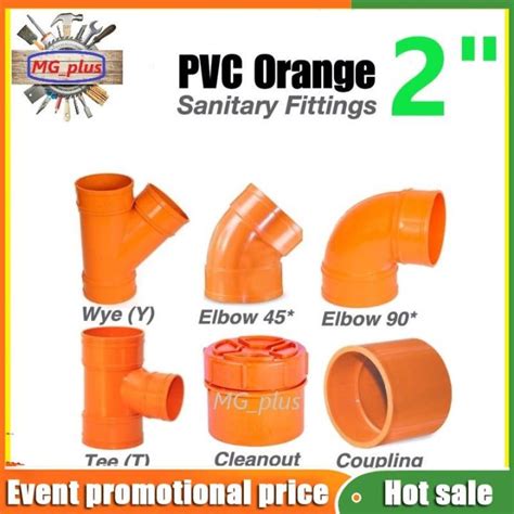 Orange Fittings 2 Inches Sanitary Plumbing Fittings Elbow Tee Wye