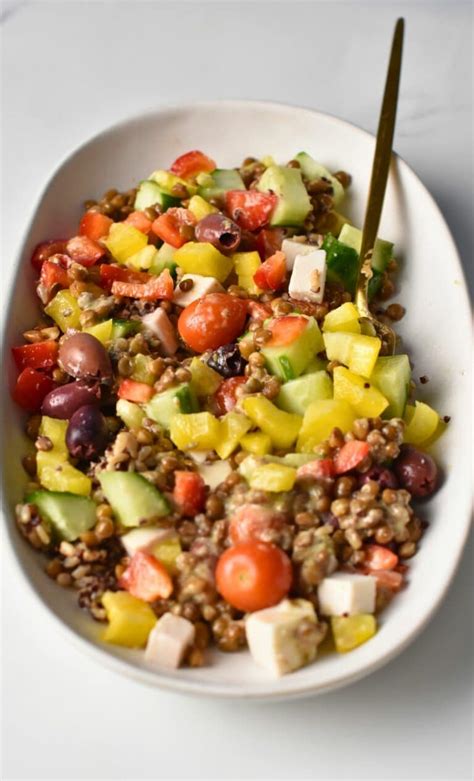 Lentils And Quinoa Salad G Protein The Conscious Plant Kitchen