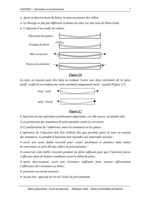 Béton précontraint cours et exercices yazid bechar PDF